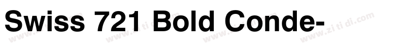 Swiss 721 Bold Conde字体转换